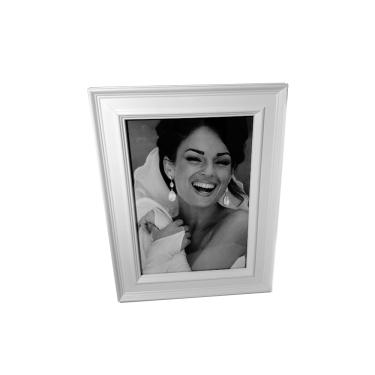 Imagem de Porta Retrato Infinity Molduras Onix Branco 10 x 15 cm