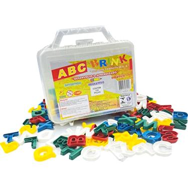 Imagem de Brinquedo Alfabeto de Plástico 130 Peças Maleta