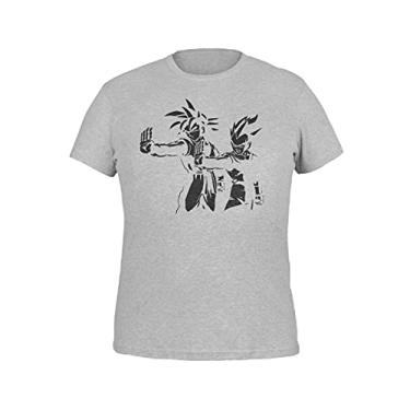 Imagem de Camiseta Estampada Goku e Vegeta Camisa Masculina Cinza Tamanho:GG