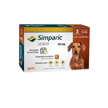 Imagem de Simparic 20mg, 5,1kg até 10kg 3 Comprimidos para Cães