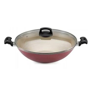 Imagem de Panela Wok Paella Cereja 28cm 4,1l Antiaderente Teflon