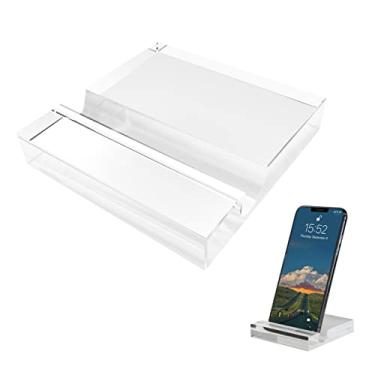 Imagem de Suporte para telefone de mesa JARNAR,Suporte para telefone celular acrílico para mesa,Suporte para telefone celular redondo transparente para mesa,Suporte para telefone celular universal para iPhone