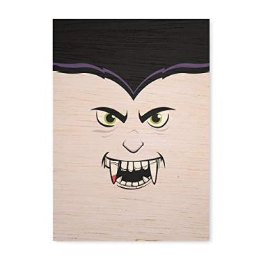 Imagem de Arte Maníacos Quadro Decorativo em Madeira Vampiro Rosto - 23x16,25cm