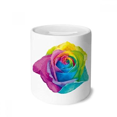 Imagem de DIYthinker Rainbow Gay Flor lésbica LGBT Dinheiro Caixa de Cerâmica Porta-Moedas Presente