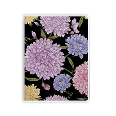 Imagem de Caderno de flores com desenho de lótus e capa macia para diário