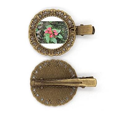 Imagem de Vela de flor vermelha Art Deco, presente moderno grampo de cabelo com presilha de cabelo