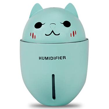 Imagem de Umidificador Gatinho Purificador De Ar Ultrassónico com Aromatizador Portátil (Azul)