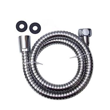 Imagem de Mangueira flexivel de metal cromado para ducha higiênica com 1,2 mt