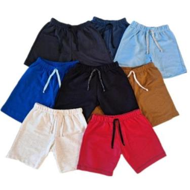 Imagem de Kit 3 Bermudas Masculina Infantil Do 01 Ao 12 Shorts Menino - Delook