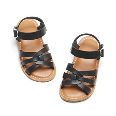 Imagem de Sandálias infantis para meninas – Sapatos leves de verão para Páscoa, verão, Bc222-preto, 4 Big Kid