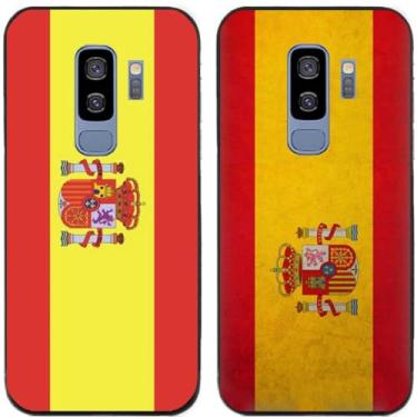 Imagem de 2 peças retrô bandeira da Espanha impressa TPU gel silicone capa de telefone traseira para Samsung Galaxy (Galaxy S9 Plus / S9+)