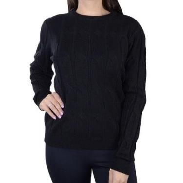 Imagem de Blusa Feminina Facinelli By Mooncity Tricot Preto - 650969-Feminino