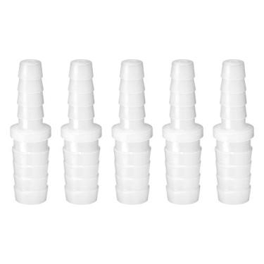 Imagem de Quickun Adaptador redutor de farpa de mangueira de plástico 3/8" a 5/16" adaptador de união redutora emenda encaixe de junta (pacote com 2)