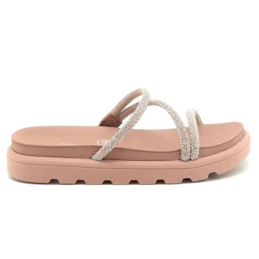 Imagem de Papete Feminina Vizzano Ouro Rosado Pedraria Tamanco Casual