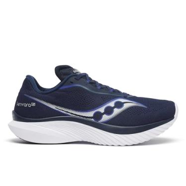 Imagem de Saucony Tênis masculino Kinvara 15, Azul-marinho/branco, 47