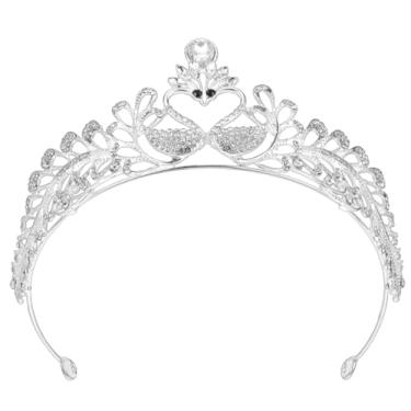 Imagem de 1 Unidade Coroa De Cisne De Strass Tiara De Coroas Tiaras e Coroas Para Mulheres Cisne Tiara Faixa De Cabeça De Strass Nupcial Adereço De Strass Garota Noiva Liga Contas De Cristal