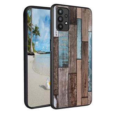 Imagem de Capa para celular Galaxy A52 5G, ultrafina à prova de quedas, macia e macia, adequada para Samsung Galaxy A52 5G de 6,5 polegadas, placa de madeira vintage rústica