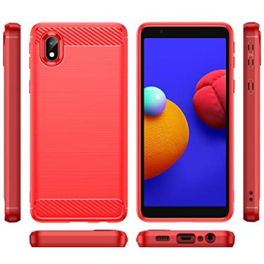 Imagem de For Samsung Galaxy A01 Core Case, TPU Shock Absorption Technology Raised Bezel Protective For Samsung Galaxy M01 Core Phone case For Samsung Galaxy A3 Core (Red)