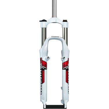 Imagem de Garfo de suspensão para bicicletas de montanha de 26 polegadas, 1 1/8 tubo reto Garfos dianteiros para bicicletas de montanha Garfo mecânico de viagem de 100 mm Bloqueio manual QR 9 mm Freio