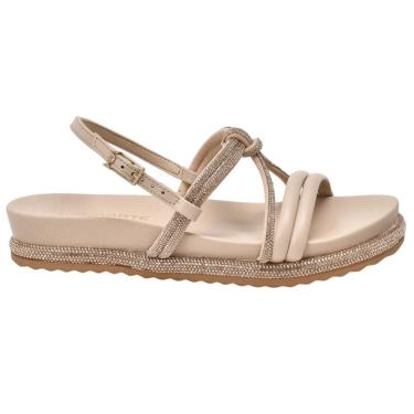 Imagem de Sandália Feminina Papete Casual Dia a Dia com Strass Via Marte 101-003