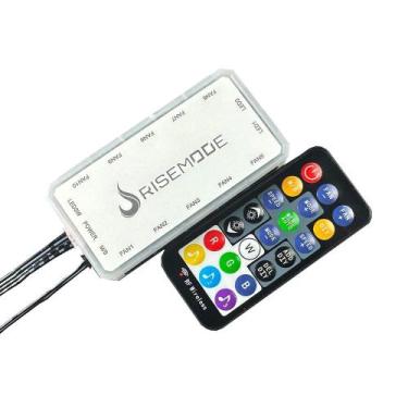 Imagem de Controladora Gamer Para Cooler Rise Mode Sound, ARGB, 6P, 10 Fans - RM