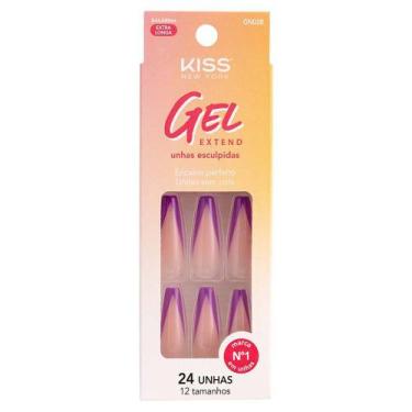 Imagem de Unhas Postiças Kiss New York - Gel Extend New Purple - Kiss NY, 1 Un