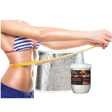 Imagem de KIT AFINA CINTURA CREME PIMENTA NEGRA 650g CINTA ISOLMANTA - DÁGUA NAT