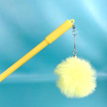 Imagem de Caneta Com Chaveiro Pompom 0.7 - Win Paper, Amarelo