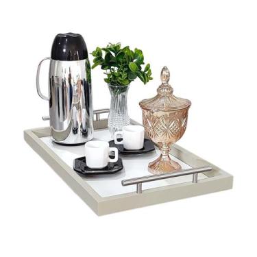 Imagem de Bandeja Café Manhã Decorativa Pequena Ambiente Recepção Hall Entrada E