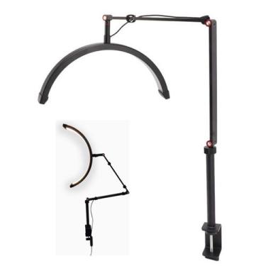 Imagem de Luminaria Arco Meia Lua 3 Tons Led Estetica Spa Suporte Celular Mesa S