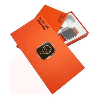 Imagem de Relógio Inteligente Smartwatch Ws Ultra Max Laranja Masculino E Femini