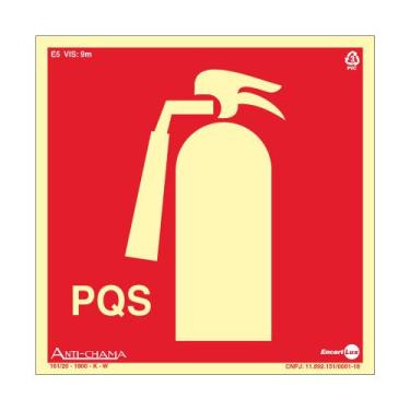 Imagem de Placa de Sinalizacao 150x150mm EXTINTOR PQS PAF259 ENCARLATE - Encart'
