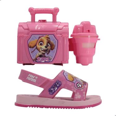Imagem de Sandália Grendene Patrulha Canina Maleta Infantil Rosa