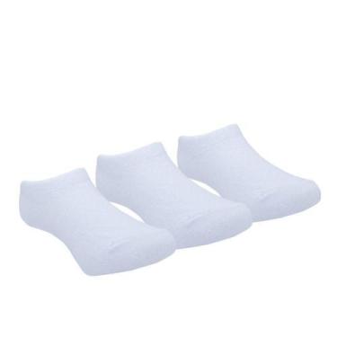 Imagem de Meia Infantil Kit 3 Pares Invisível Tam. 26 ao 30 - Pimpolho, Branco, 
