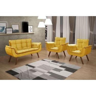 Imagem de Conjunto Opala 1 Namoradeira e 2 Opala - Amarelo - DSALA