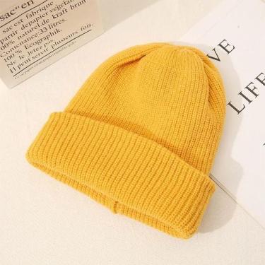 Imagem de  Gorro Casual Feminino Cor De Doces Para O Inverno De Alta Qualidade -