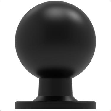 Imagem de trust4care Pacote com 8 maçanetas de armário grandes pretas foscas com base larga para porta de armário dobrável, maçanetas redondas para cômodas, puxadores de gaveta buffet de 3,5 cm