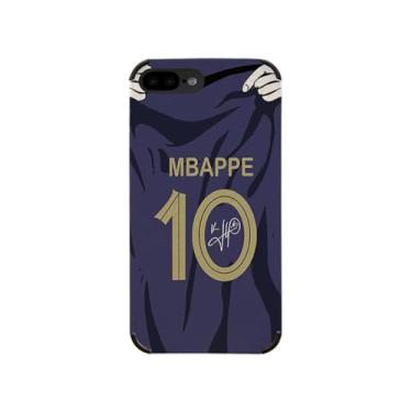 Imagem de Slrioks Mbappe Jersey Capa de telefone criativa de futebol para iPhone 7 Plus / 8 Plus couro sintético macio fino à prova de choque