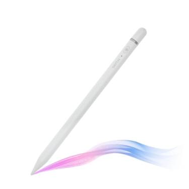 Imagem de Caneta T3-Stylus com rejeição de palma, caneta ativa de carga rápida, compatível com Apple iPad Pro 2018-2023 de 12,9 polegadas, iPad Air 4, iPad Mini 6 branco