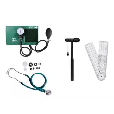 Imagem de Kit De Fisioterapia Goniometro Martelo Buck Esteto Esfigmo - Premium, 