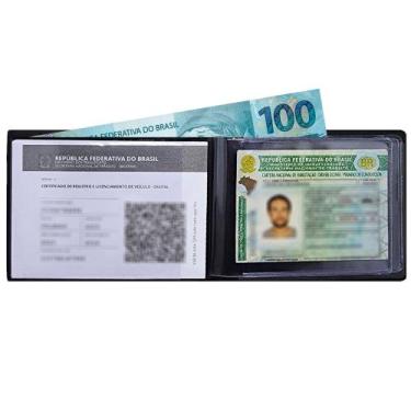 Imagem de Carteira Pequena Pvc Documento Carro Moto Rg Cpf Cartão - Sarroche