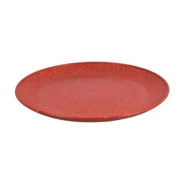 Imagem de Prato Refeição Sustentável Redondo Durável 24cm Vermelho - EVO