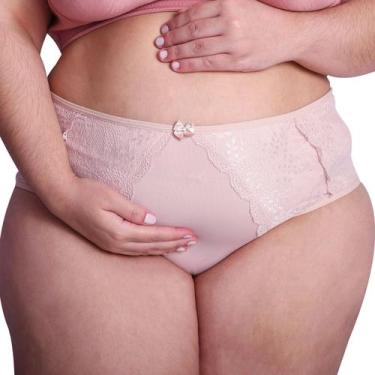 Imagem de Calcinha Plus Size Dia a Dia Conforto em Microfibra Detalhe Renda Lind
