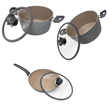 Imagem de conjunto Panela oleans A5 Caçarola Antiaderente N 24 e 28 cm e wok em 