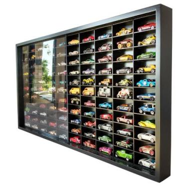 Imagem de Expositor 110 Nichos - Escala 1:64 carrinhos Preto cod 13016 - MAG ART