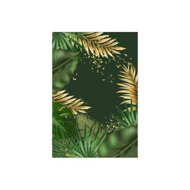 Imagem de Painel De Festa Vertical 1,50 x 2,20 - Tropical Verde com Dourado 025 