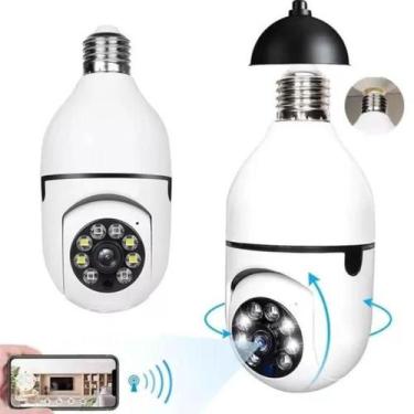 Imagem de Camera Ip 360 Giratoria Wifi Lampada Interna Externa - Câmera Seguranç