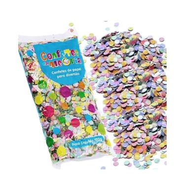 Imagem de Confete Para Carnaval Papel Festa Comemoração 100 Gramas