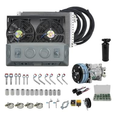 Imagem de [RV65F 12V/24V] Kit de compressor 508 para ar condicionado automotivo - compatível com trator, caminhão, ônibus e acessórios CA para automóveis grandes(12V single cooling)