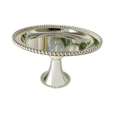 Imagem de Bothyi Suporte de bolo de ferro bandeja de biscoitos mesa peça central cupcake placa de frutas expositor prato de frutas para festa decoração de natal, Prata